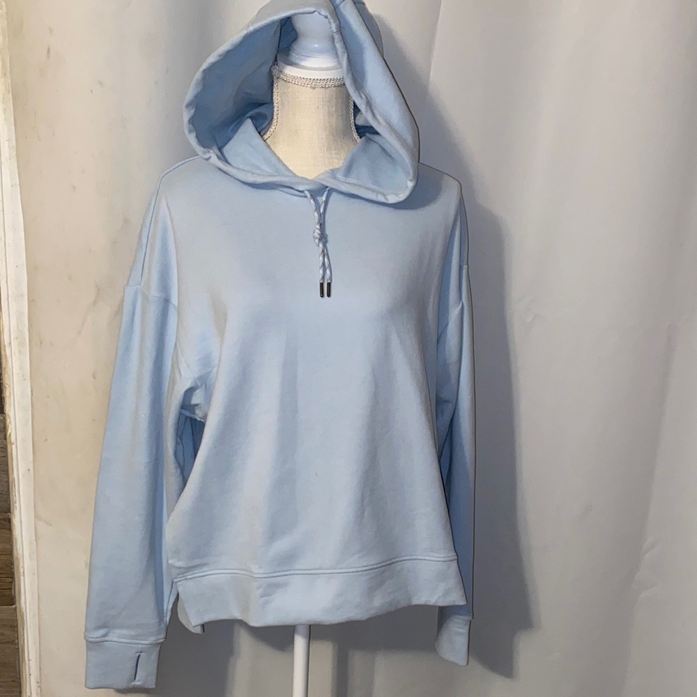 Avalanche Pale Blue Hooded Crew Sweatshirt